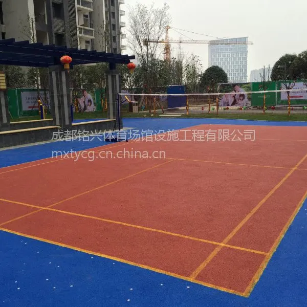 成都铭兴丙烯酸标准网球场设计建设