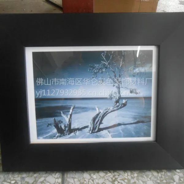 佛山木黑色简约华仑厂家直销出口8x10发泡相框J05011-011G