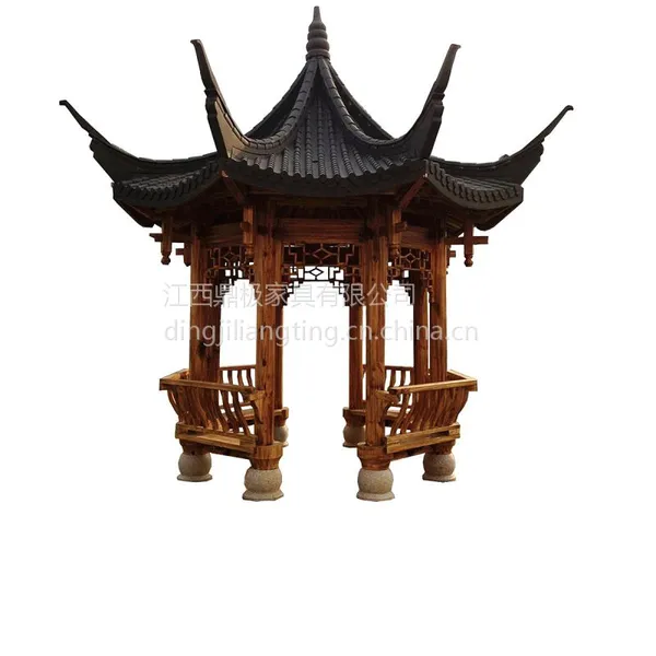 仿古古建筑凉亭定制高跷角弯水木质亭子