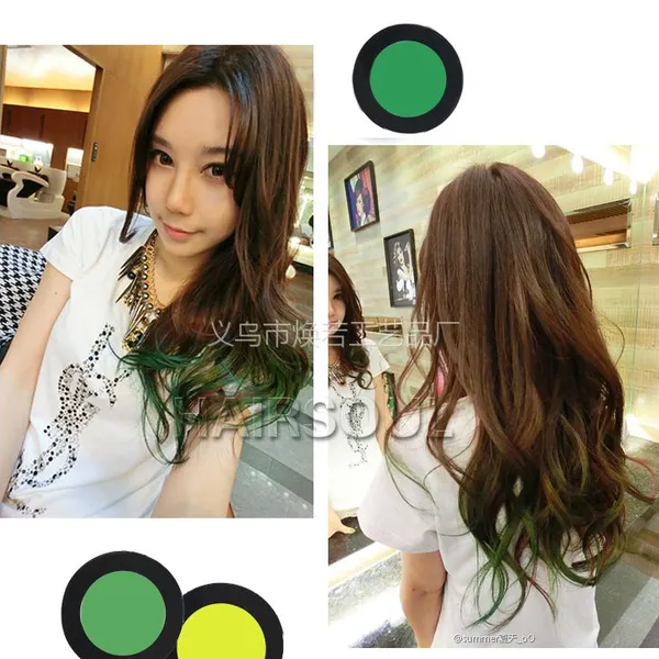 ��ó�¿�һ��������Բ��Ⱦ���۱� hair chalk Ⱦ���۷� ����ֱ��