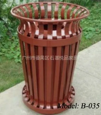 供应广州户外垃圾桶厂专业订做公园垃圾桶 城市垃圾桶 钢木垃圾桶