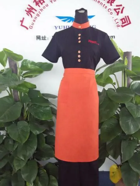 食品服 工作服餐饮服 排扣厨师服 排扣酒店服 酒店工作订做