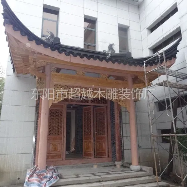 供应承接中式仿古建筑门楼的设计装修施工 东阳木雕出品