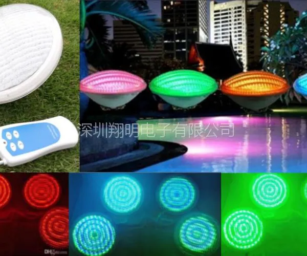 PAR56泳池灯24W七彩LED水底灯RGB水里灯AC12V-24V防水IP68池底灯