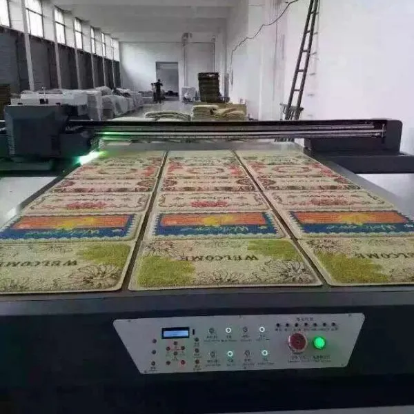 青岛丝圈地毯打印机|地毯高速印花机|万能UV平板打印机