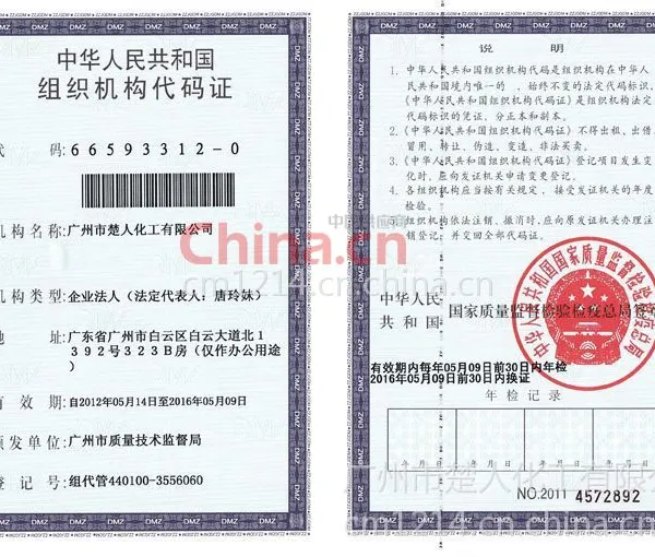 组织机构代码