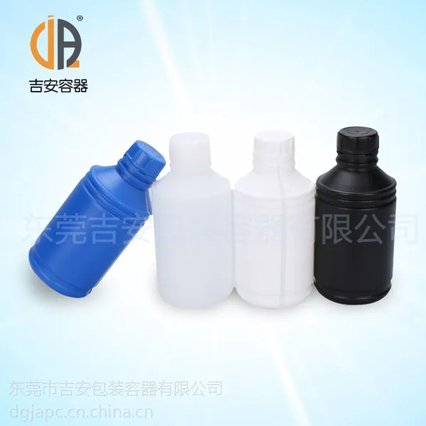 HDPE 500ML带液体线塑料瓶 耐酸碱 500g毫升包装小口圆瓶 溶剂瓶