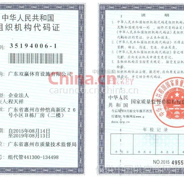 组织机构代码证影印件