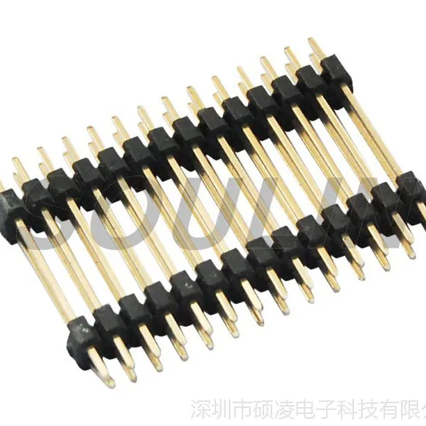 厂家直销2.0间距排针接插件SGS认证高精密排针排母双塑安防连接器