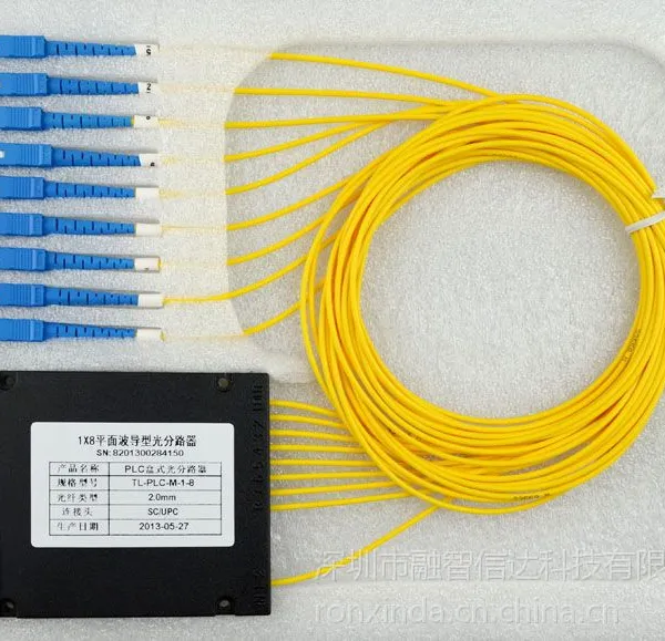 供应1*8光分路器 平面波导型光分路器1分8光纤分路器 SC FC ST LC可选