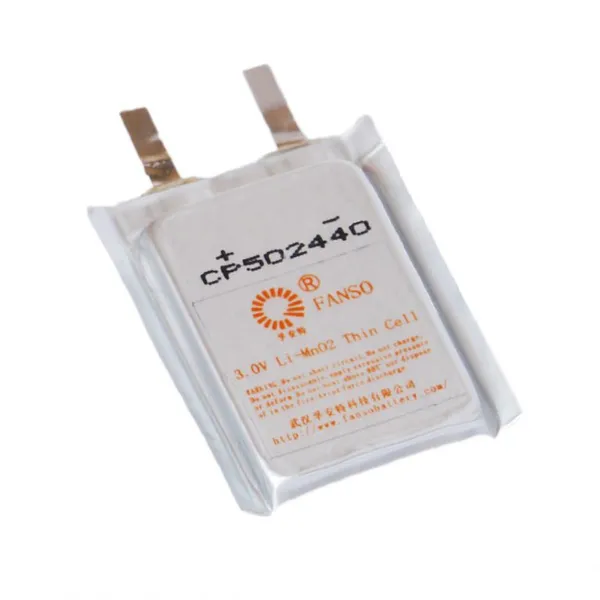 CP502440,孚安特超薄锂电池,3.0V锂锰软包电池 形状可定制