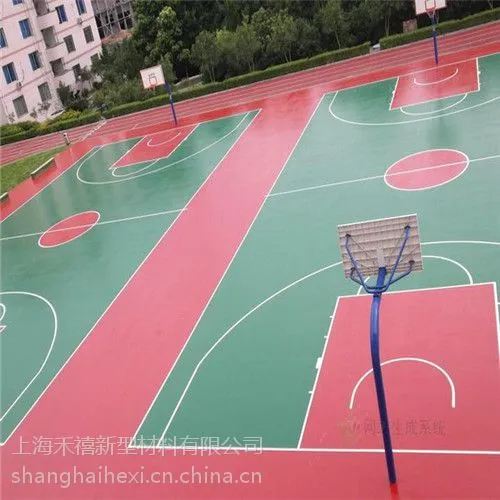 硅pu球场施工工程 3-5mm学校篮球场制作 宜邦丽牌硅pu厂家