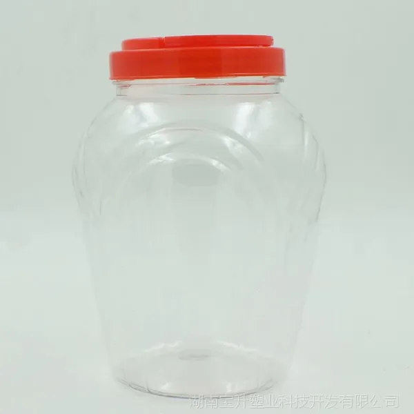 厂家直销2000ml透明酱菜坛子瓶 pet食品级塑料瓶 广口通用储物瓶