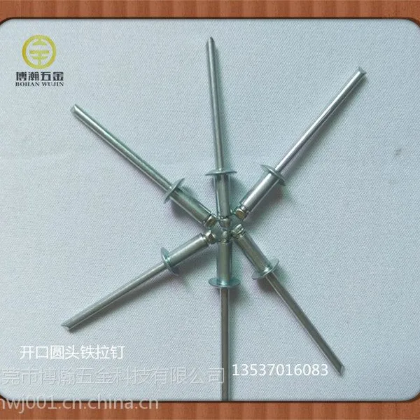 开口型扁圆头抽芯铆钉GB12618