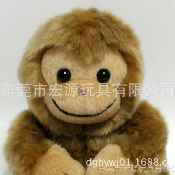 厂家批发猴子毛绒公仔 定制棕色毛料小猴 毛料调皮造型猴子吉祥物