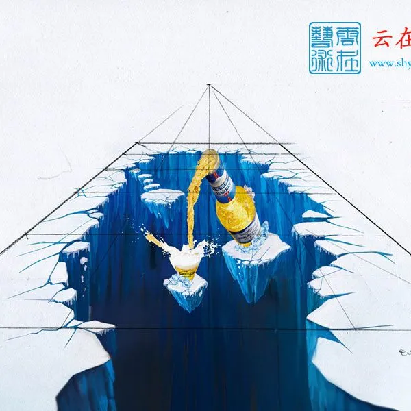 3D画墙绘,3D立体画制作,3D地画设计制作,手绘3D画,3D手绘墙