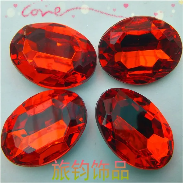 批发仿台13X18MM尖底椭圆压克力钻石