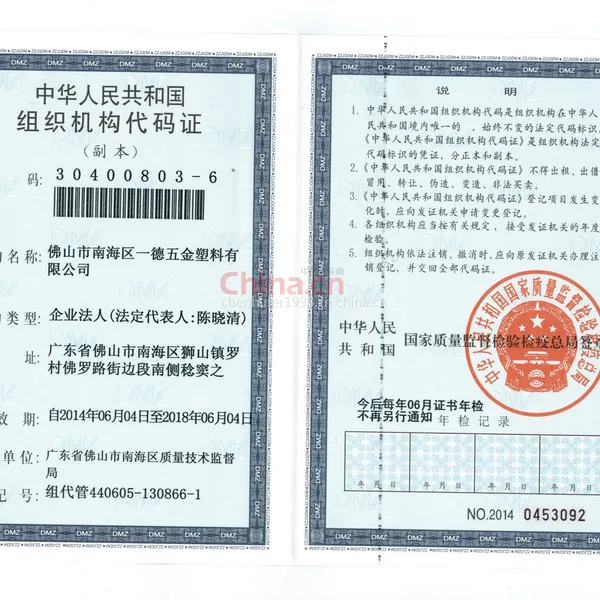 组织机构代码证影印件