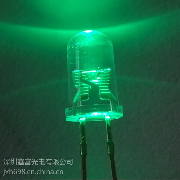 优质供应交通信号灯F5圆头灯珠 高亮泰谷 绿光(XF-R05AGCE-BV2)