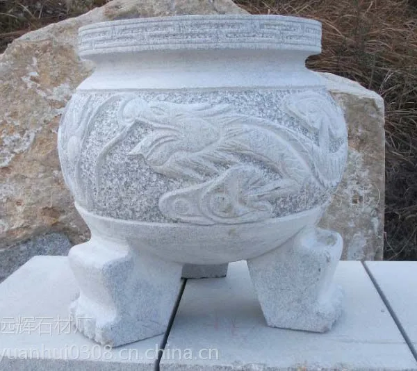 祠堂摆件插香石雕香炉 石雕化钱炉 祠堂石雕香案供台制作厂家