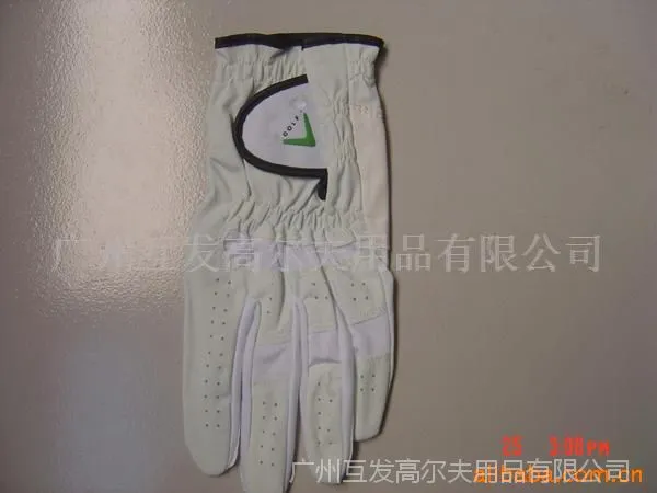 高尔夫手套 男士羊皮手套 带防滑颗粒女士手套
