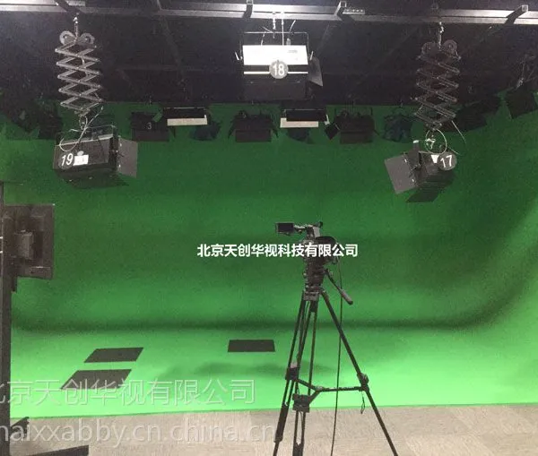 虚拟演播室抠像系统,真三维虚拟场景,校园演播室蓝箱绿箱设计