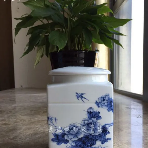 景德镇圣菲陶瓷泡菜坛子 青花瓷酸菜坛子 豆腐乳罐子 中号