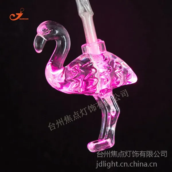 透明火烈鸟灯串 LED 装饰灯 韩风chic流行装饰灯 彩灯 火鹤节日灯