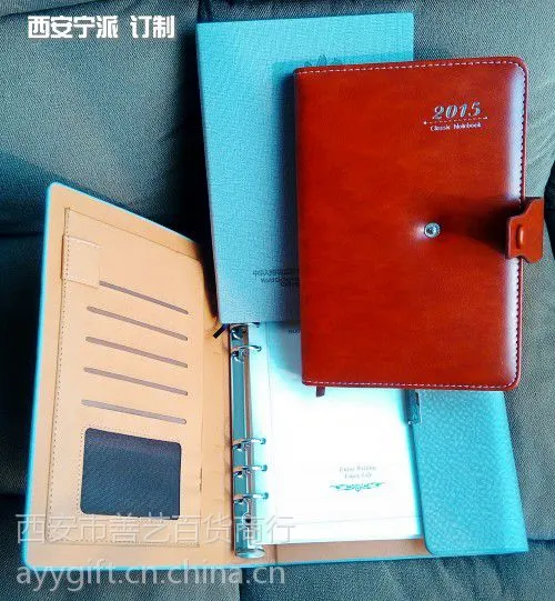 西安记事本烫金印字 皮面笔记本定制 日历线圈铜版纸记事本印刷