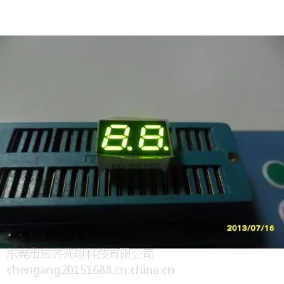 厂家直供宏齐0.36英寸两位高亮黄绿色数码管