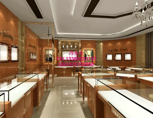 黄金展示柜，珠宝首饰展柜，不锈钢珠宝展示柜定制