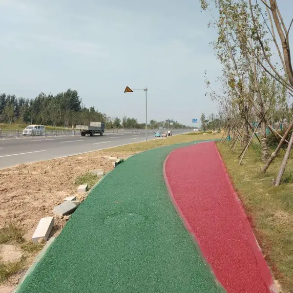 透水胶粘石 透水混凝土 生态透水地坪