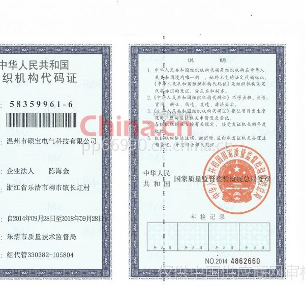 组织机构代码证