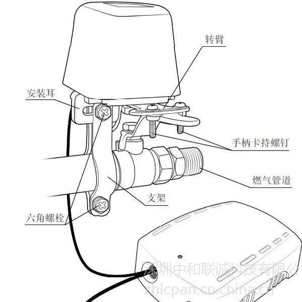 家用燃气报警器连机械手自动关阀阀门