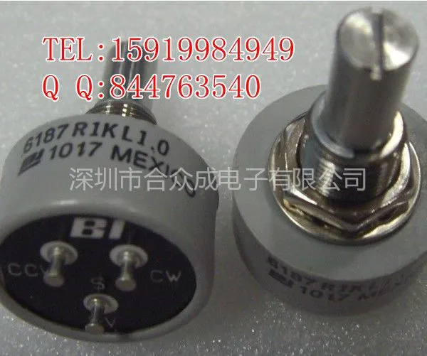 供应原装进口 美国BI 电位器6187R 单圈导电塑料电位器