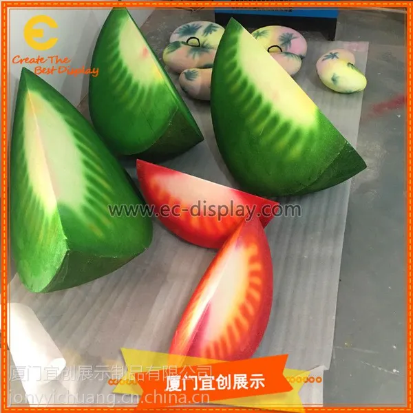 厦门橱窗美陈道具制作 供应商场DP用 美陈橱窗用 水果 蔬菜道具定制