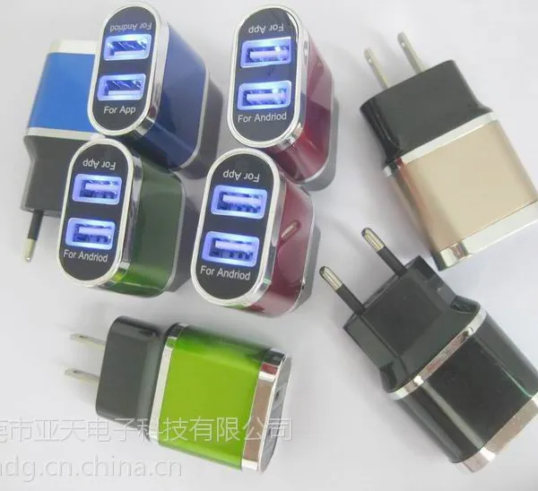 �����¿�CE FCC��֤��5V2.1A��������� ǽ��USB�ó� ˫��USB��ţ �����ֻ���Դ�����