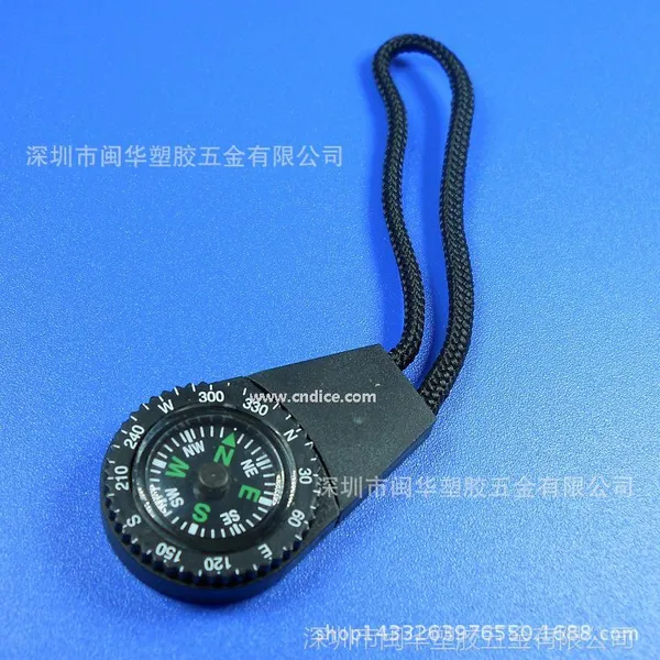 拉头 拉链头带18mm指南针 指北针 罗盘 拉链扣 深圳工厂生产加工