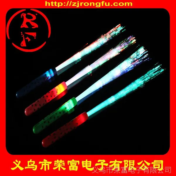 厂家供应 七彩光纤棒LED 广告活动演唱会助威道具定制 发光棒批发
