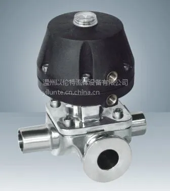 供应气动三通隔膜阀 DN25 YLT-044耐高温150度 可带定位开关