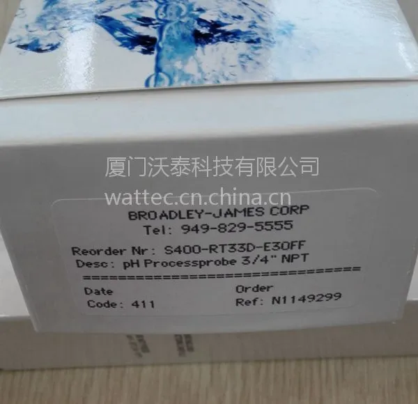 美国BJC在线pH电极S400-RT33D-E30FF