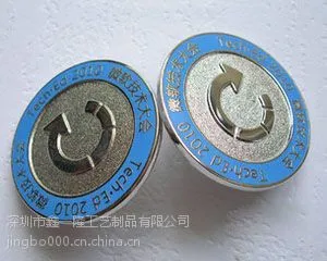 供应深圳礼品金属徽章制作太原促销礼品金属印刷徽章定做