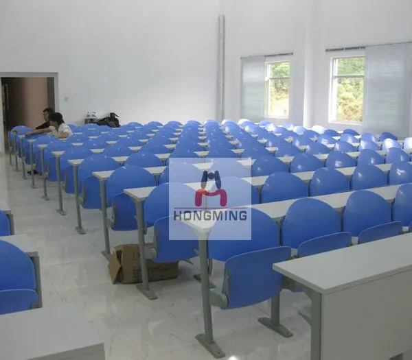 塑料椅面课桌椅,PP工程塑料课桌椅 多人位连排学生课桌椅