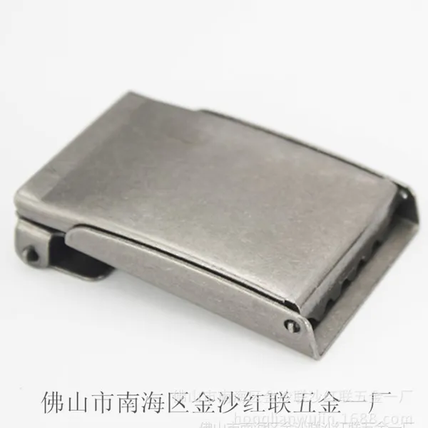 2015款简约时尚高品质织带五金扣头 童军扣 可定做LOGO
