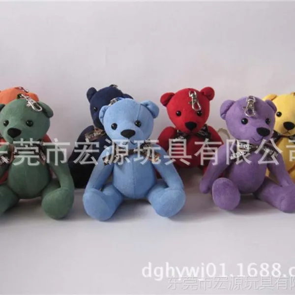 厂家定做创意卡通毛绒玩具熊公仔 布料熊毛绒 熊挂件 可来图来样