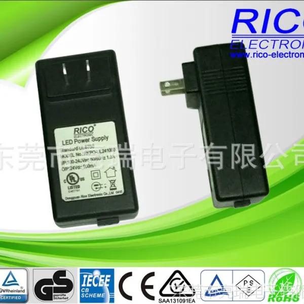供应美规UL认证20-24V900mA恒流驱动电源.01母座输出