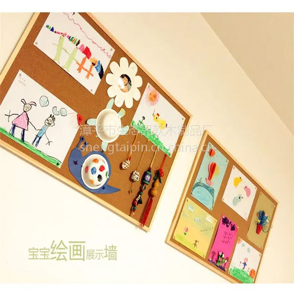 供应幼儿园吸声软木卷材_软包图钉照片墙_手工墙定做