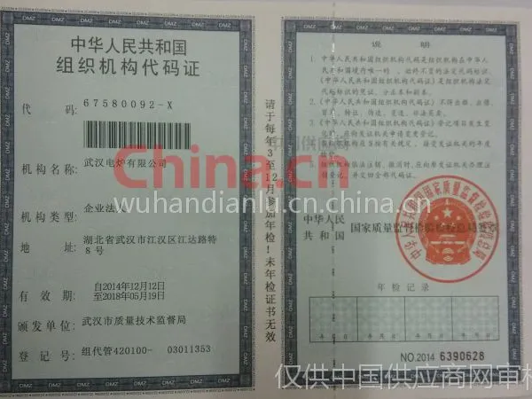 组织机构代码证影印件
