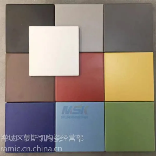 佛山慕斯凯陶瓷直销100X100全瓷质亚光纯色内墙砖不透水绿色 啡色亚光纯色砖