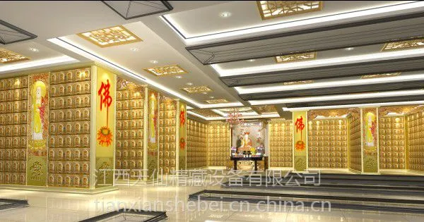 专业生产骨灰盒存放架,殡葬用品,寺庙万佛墙,场地设计安装